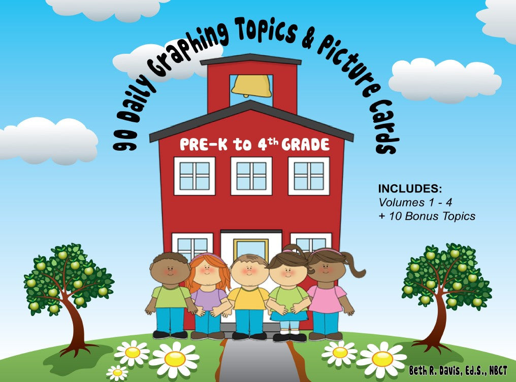 90 Daily Graphing Topics & Picture Cards - Pre-K - 4th Grade